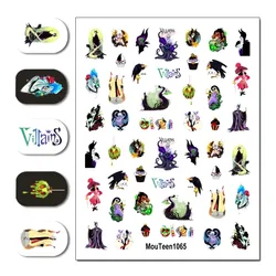 Nail Sticker Mouteen-1065 Villains Disney Evil Princess Nail Sticker Nail Water Sticker for Nail Art Sticker Decal