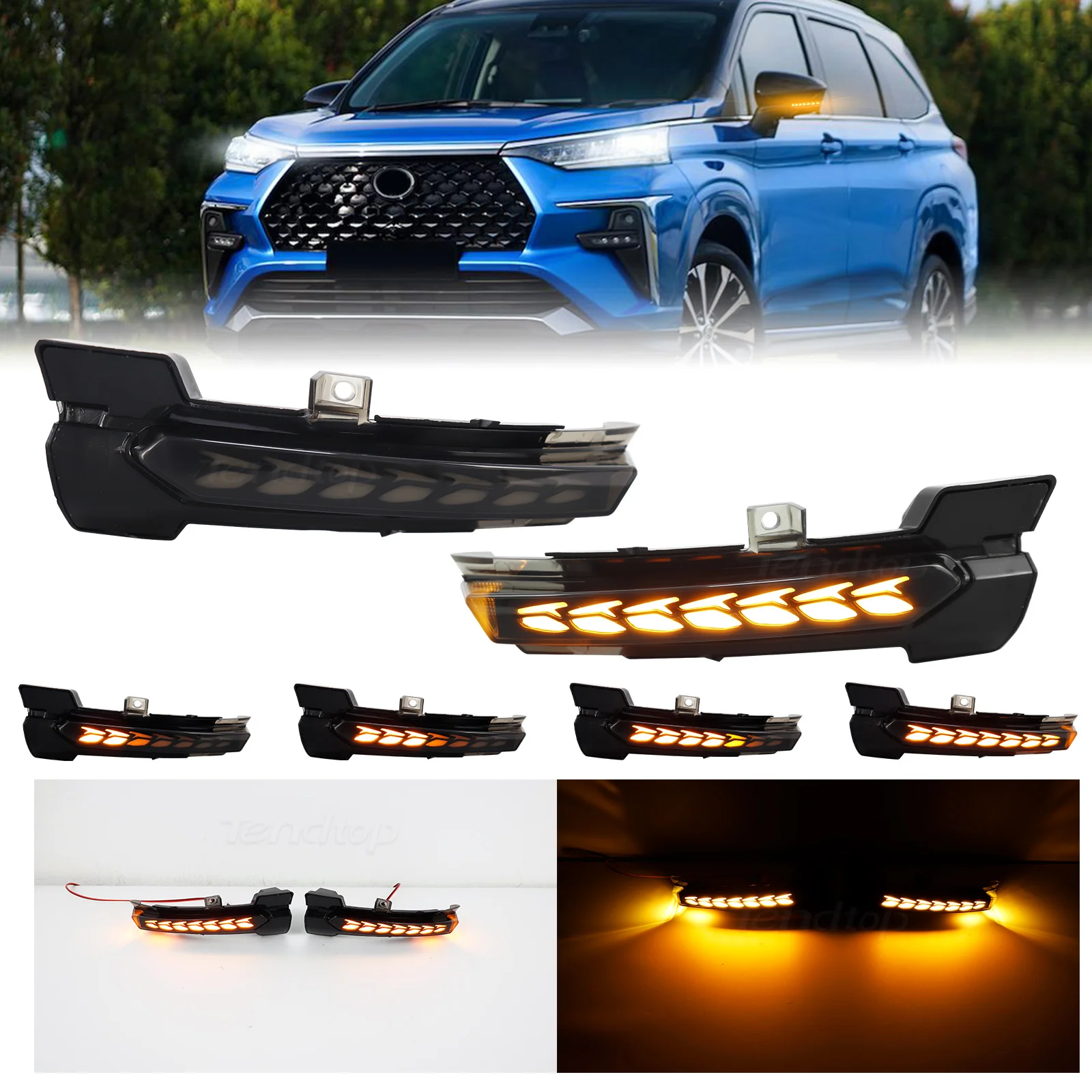 Luz LED Dinámica Secuencial para Espejo Lateral de Coche, Intermitente, Indicador de Señal de Giro para TOYOTA Alza Veloz Raize Ativa Aruz