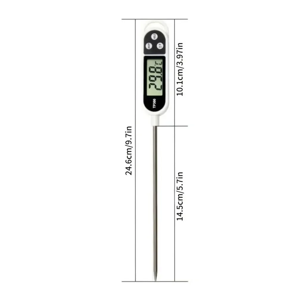 Food Thermometer Digital Real-Time Reading Meat And Beverage Thermometer With LCD Display And Probe Electronic Kitchen Thermomet