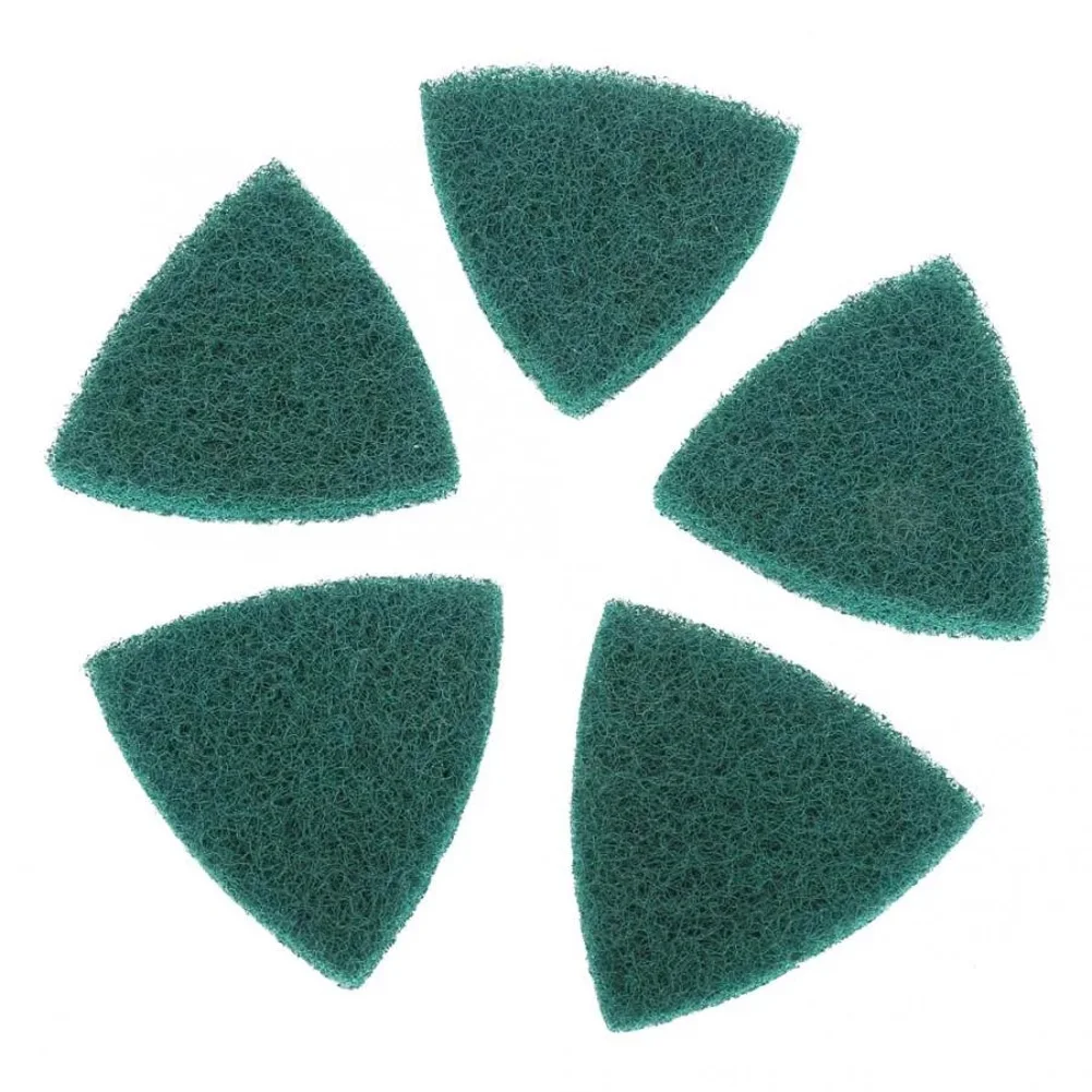 

5 PCS 240 Grit Triangle Scouring Pads 90x90x90mm Polishing Disc For Pneumatic Grinding Machine Rust Removal And Cleaning