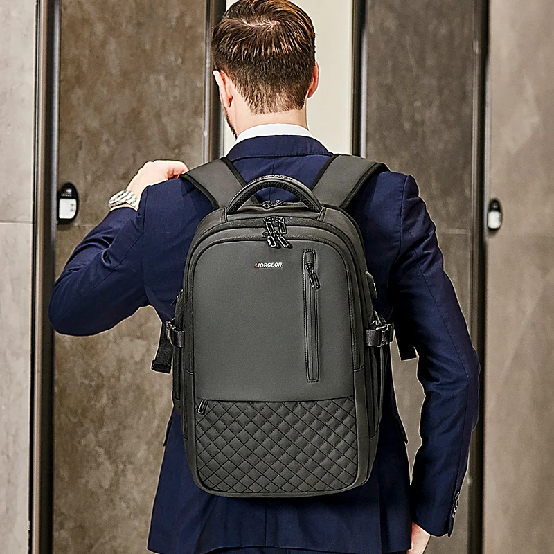Commuting, business travel, waterproof large-capacity backpack, laptop backpack with usb interface, aviation bag