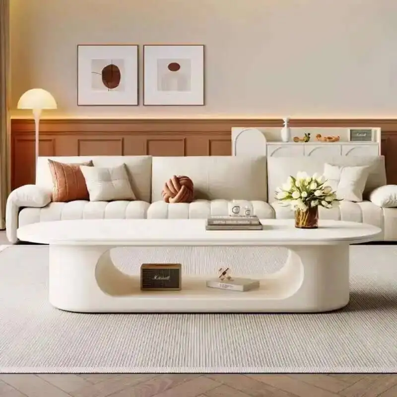 

Slate Coffee Table Living Room Home Modern Household Luxury Cabinet 2024 New Storage Mesa De Centro Sala Center Furniture