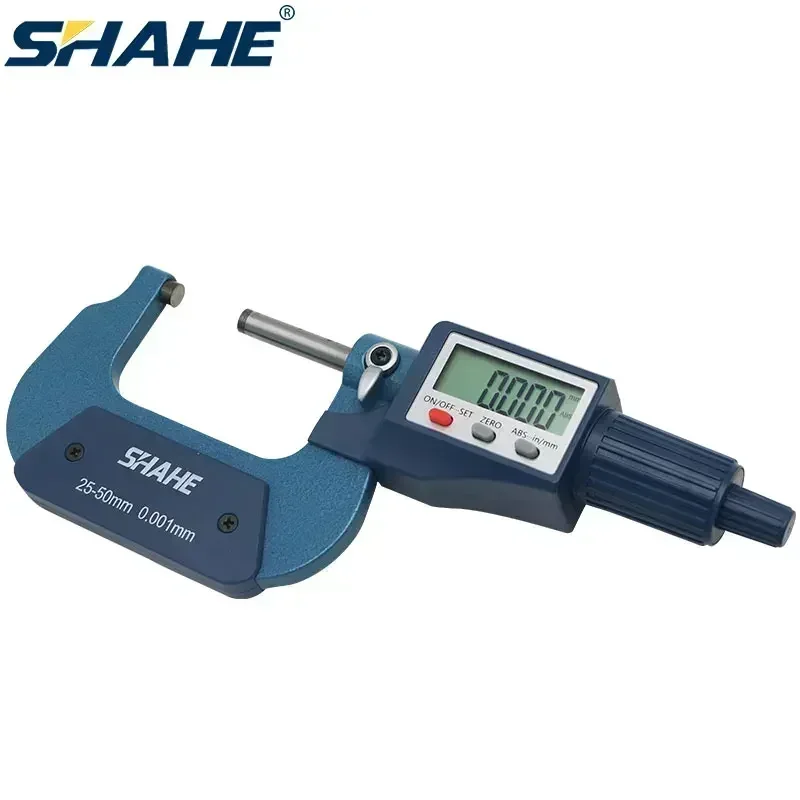 SHAHE 25-50 mm Digital Outside Micrometer 0.001mm Electronic Digital Micrometer Caliper Tools