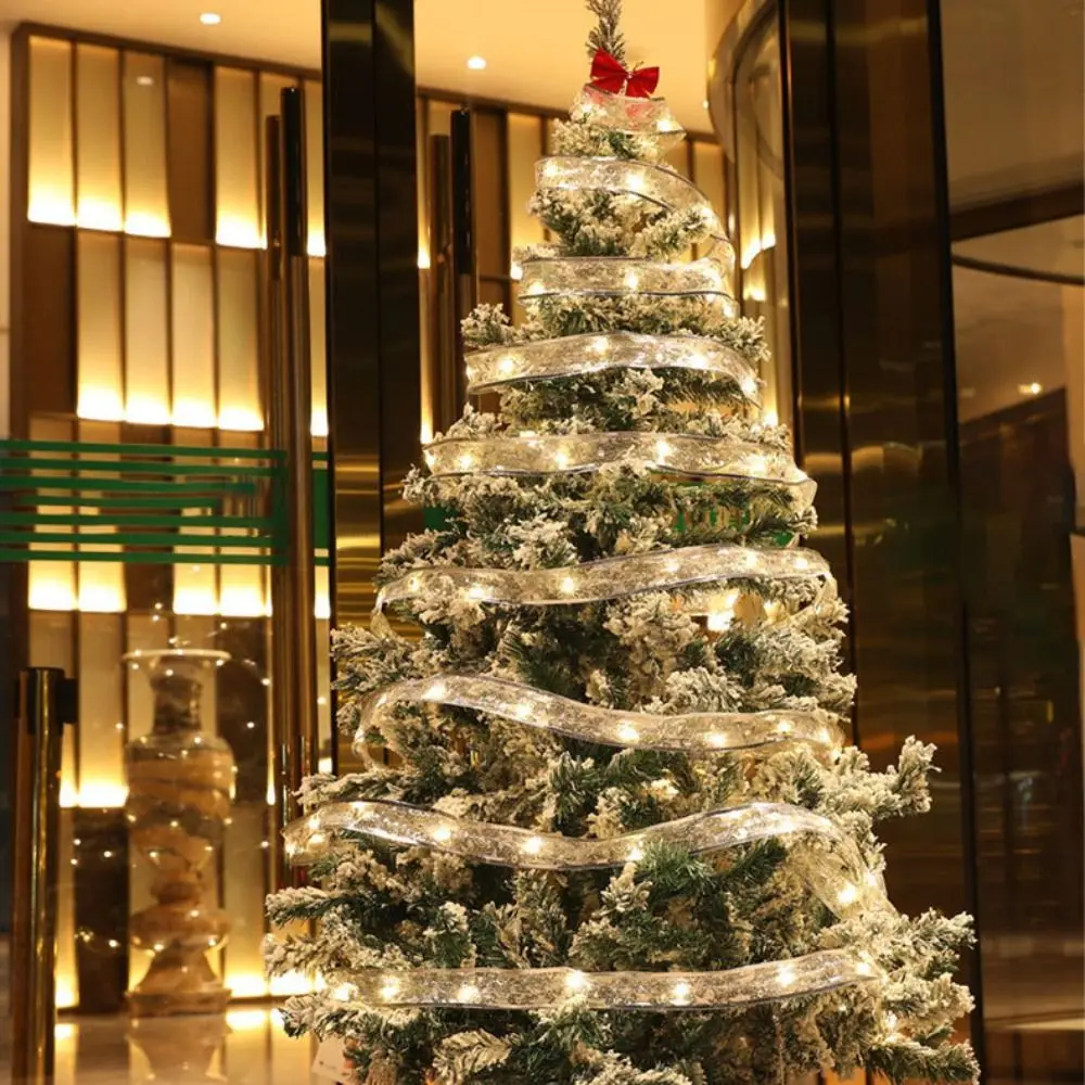 10 متر 100 أضواء عيد الميلاد أضواء الشريط LED وامض شجرة عيد الميلاد الديكور ضوء البوليستر بطارية تعمل بالطاقة #2