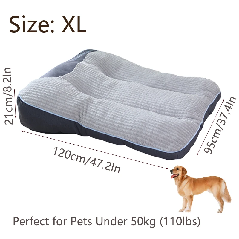 Extra dik, extra groot hondenbed 47 inch voor grote honden, orthopedische hondenmat voor grote oudere honden, duurzame kennelmat - afbeelding 2