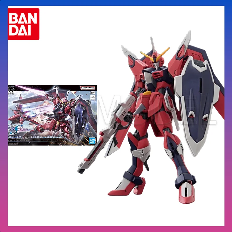 

In Stock Bandai Original Gundam Model Kit Anime Figure HG 1/144 IMMORTAL JUSTICE GUNDAM Action Figures Toy Collectible Gifts