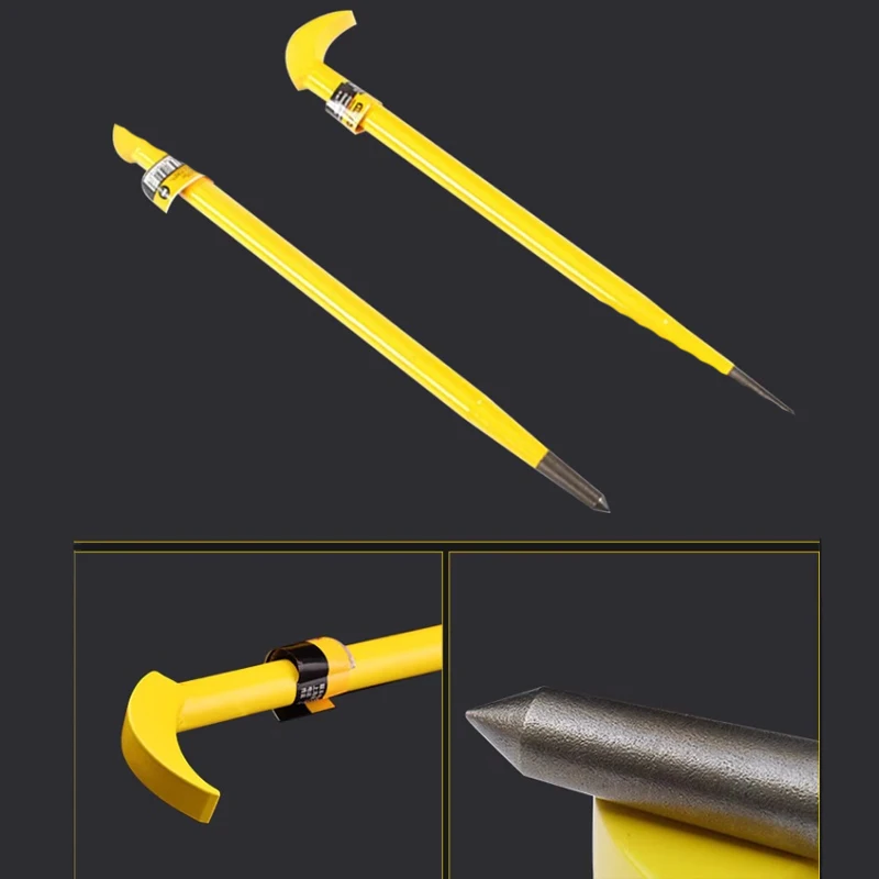 

40cm Outdoor Portable EDC Round Handle Pry Bar, Car Mounted Solid High Hardness Pry Bar
