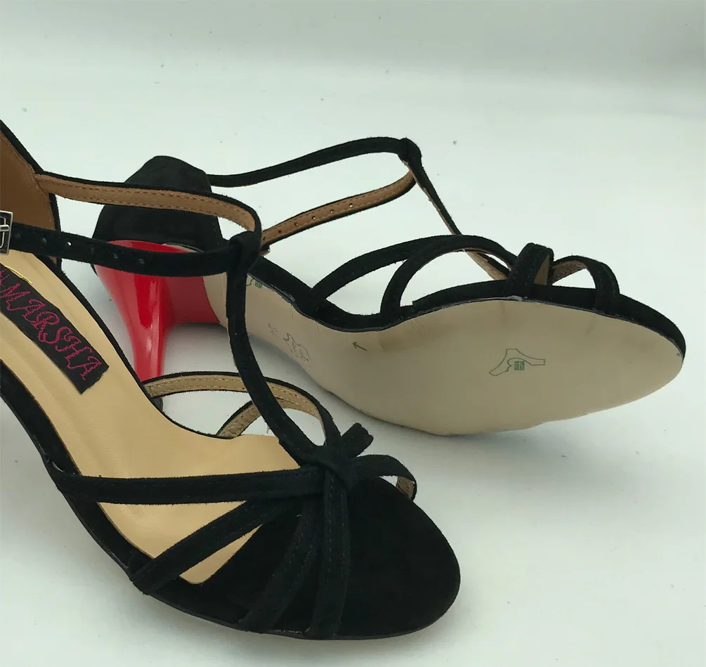 New Sexy Argentina Tango Dance Shoes wedding & party shoes Flamenco dance shoes for women leather outsoleT6256BS 7.5cm 9cm heel