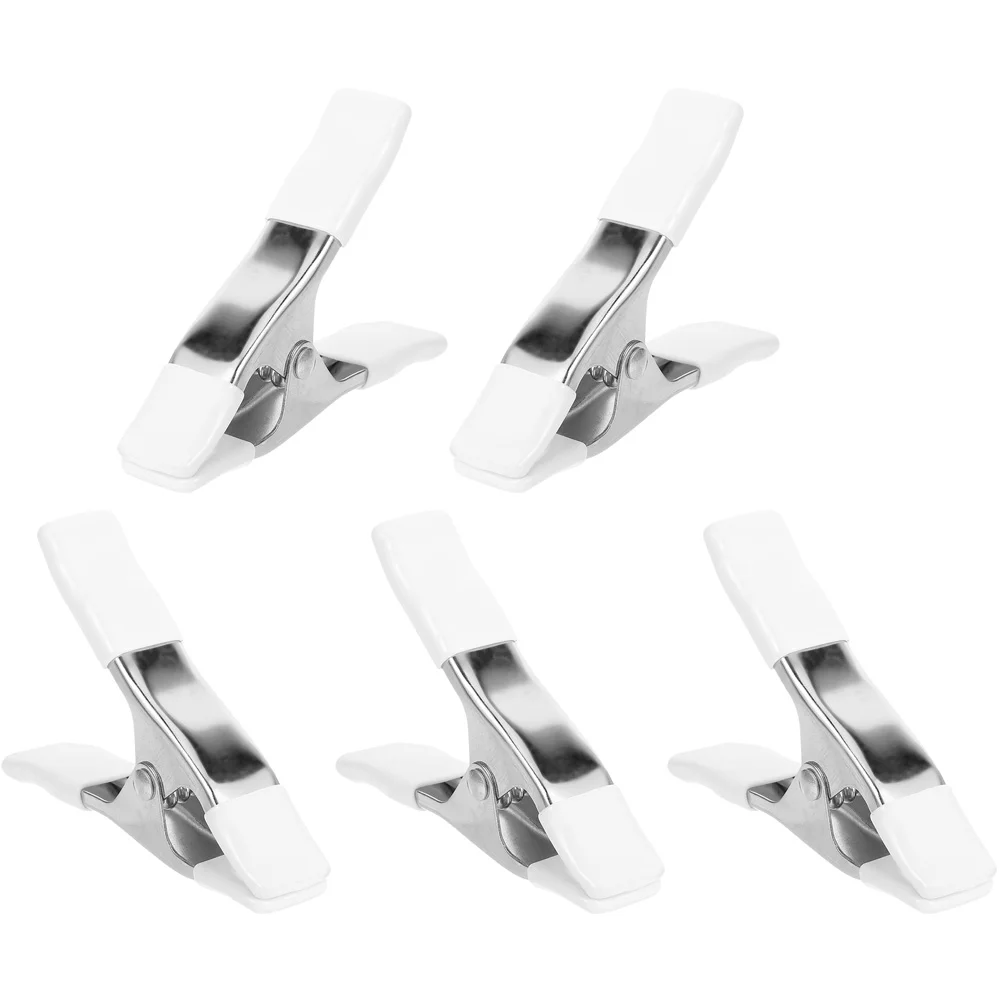 

5 Pcs Heavy Duty Nickel Coated Spring Clamp A Frame Backdrop Holder PVC Protective Cover Photography Studio Accessory