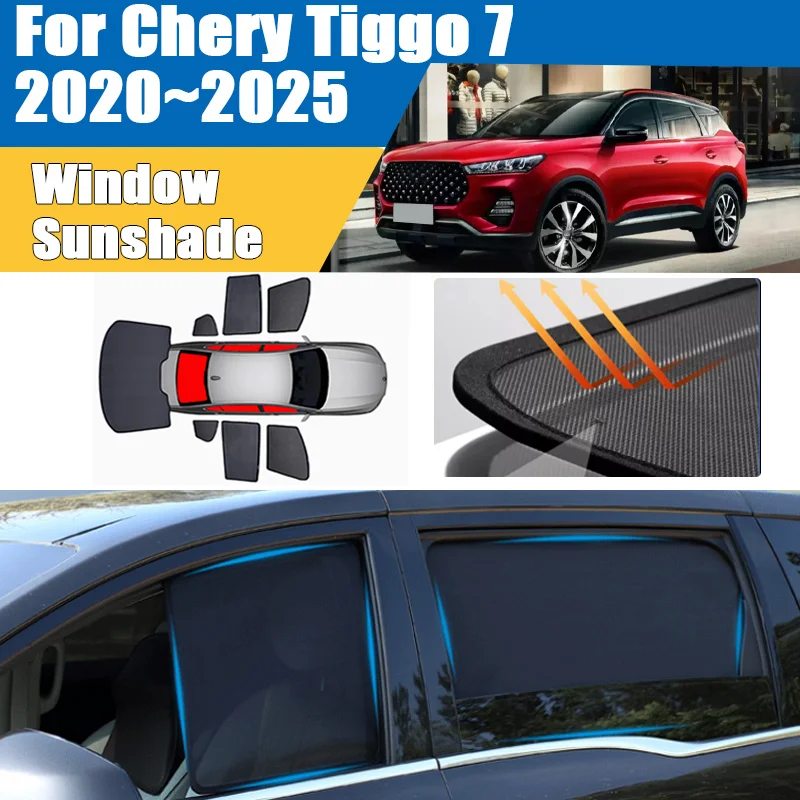 

For Chery Tiggo Fownix 7 Pro Ebro S700 Xcite X-Cross Sportequipe 6 DR 6.0 2020-2025 Sun Shade Blocks UV Rays Auto Accessories