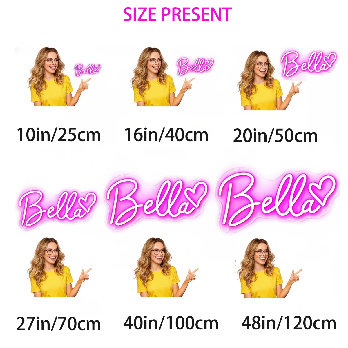 Custom Personalized Name LED Neon Sign USB Powered Night Light Home Ambient Lamp for Birthday Wedding Decor & Chic Wall Lighting