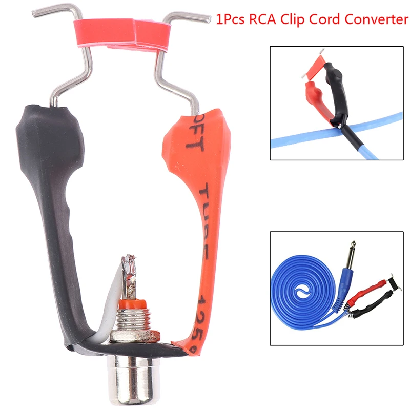 1Pcs Removable Input Converter Rca Clip Cord Power Supply Tattoo Machine Kit