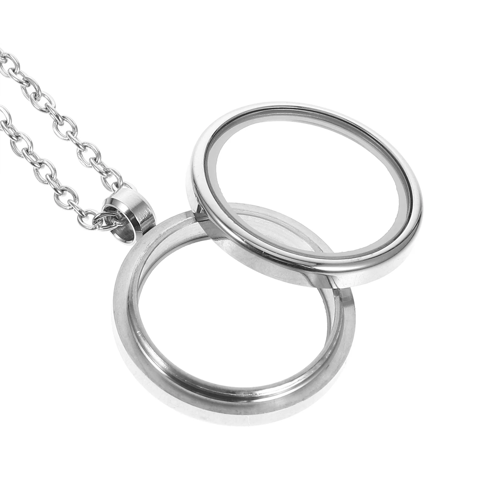 Stainless Steel Round Locket Pendant Clear Glass DIY Jewelry Making Charm for Memory Keepsakes Pet Hair Memorial Wedding Bouquet