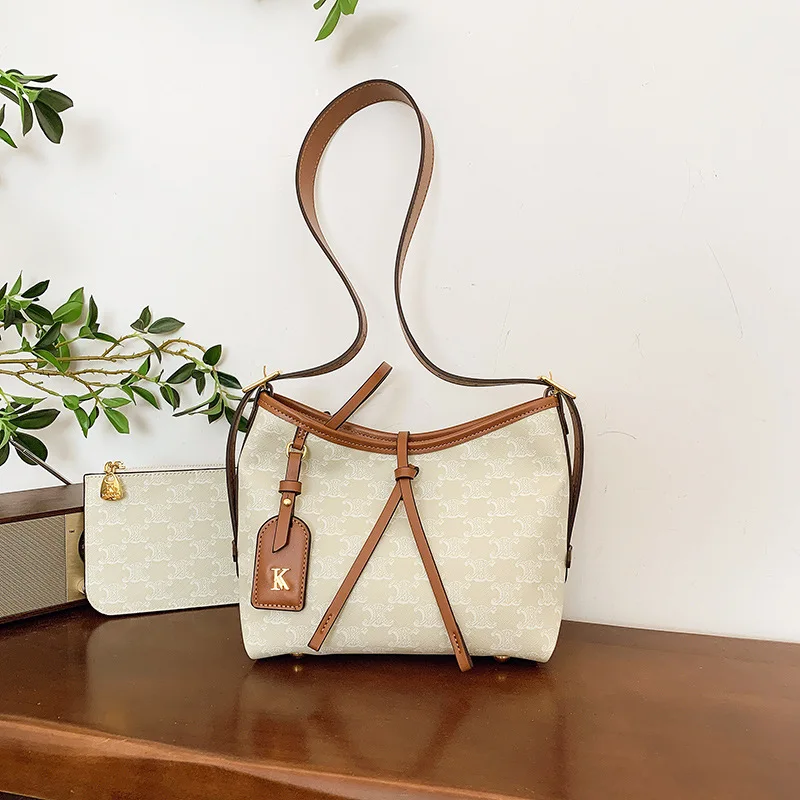 

Стильная корейская сумка премиум-класса — классический дизайн с монограммой, женская дорожная сумка большой вместимости, универсальная сумка через плечо/через плечо