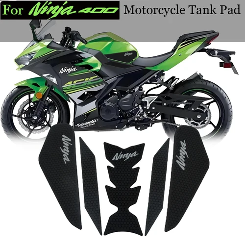 Imagen 1 del producto Protector de almohadilla para tanque de motocicleta, calcomanía con emblema 3D, agarre de rodilla de combustible de Gas, almohadilla lateral de tracción, para Kawasaki Ninja 400, Ninja400