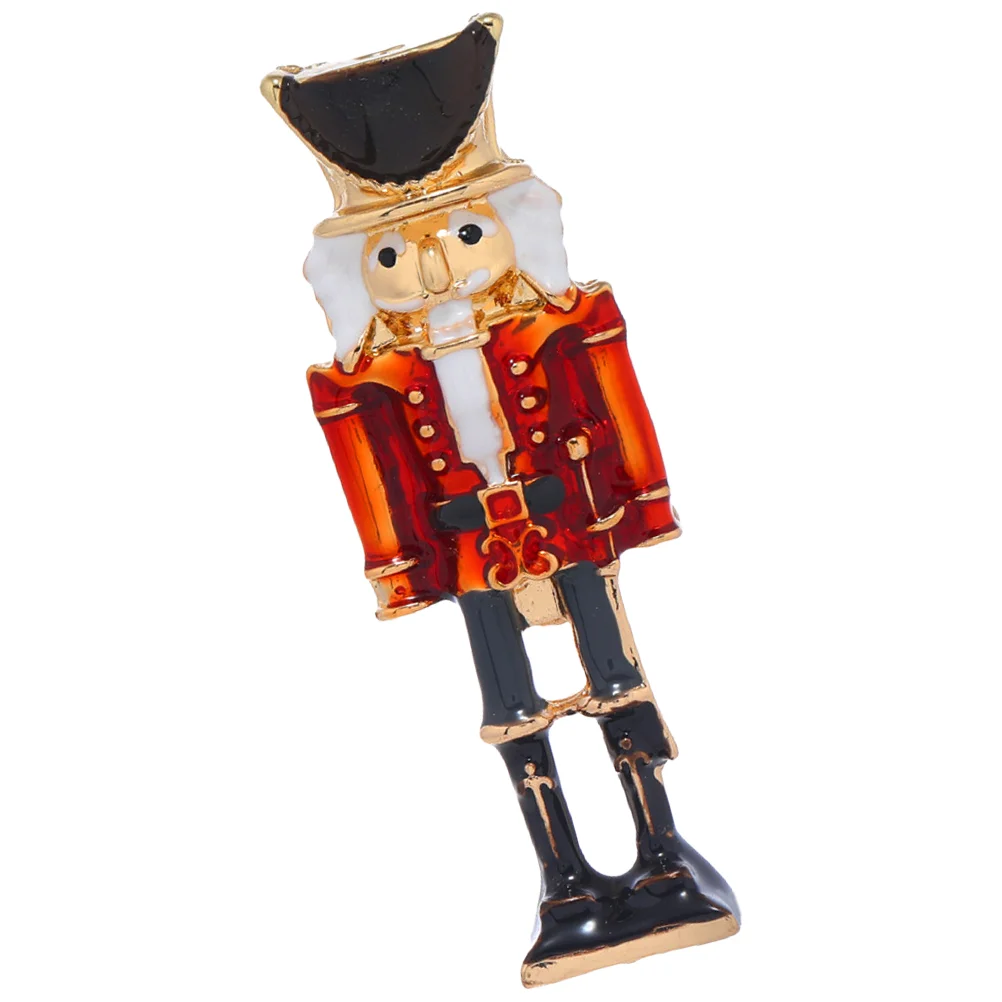 Sterling Silver Earrings Nutcracker Brooch for Men Decorative Lapel Pin Girl Pins Clothes