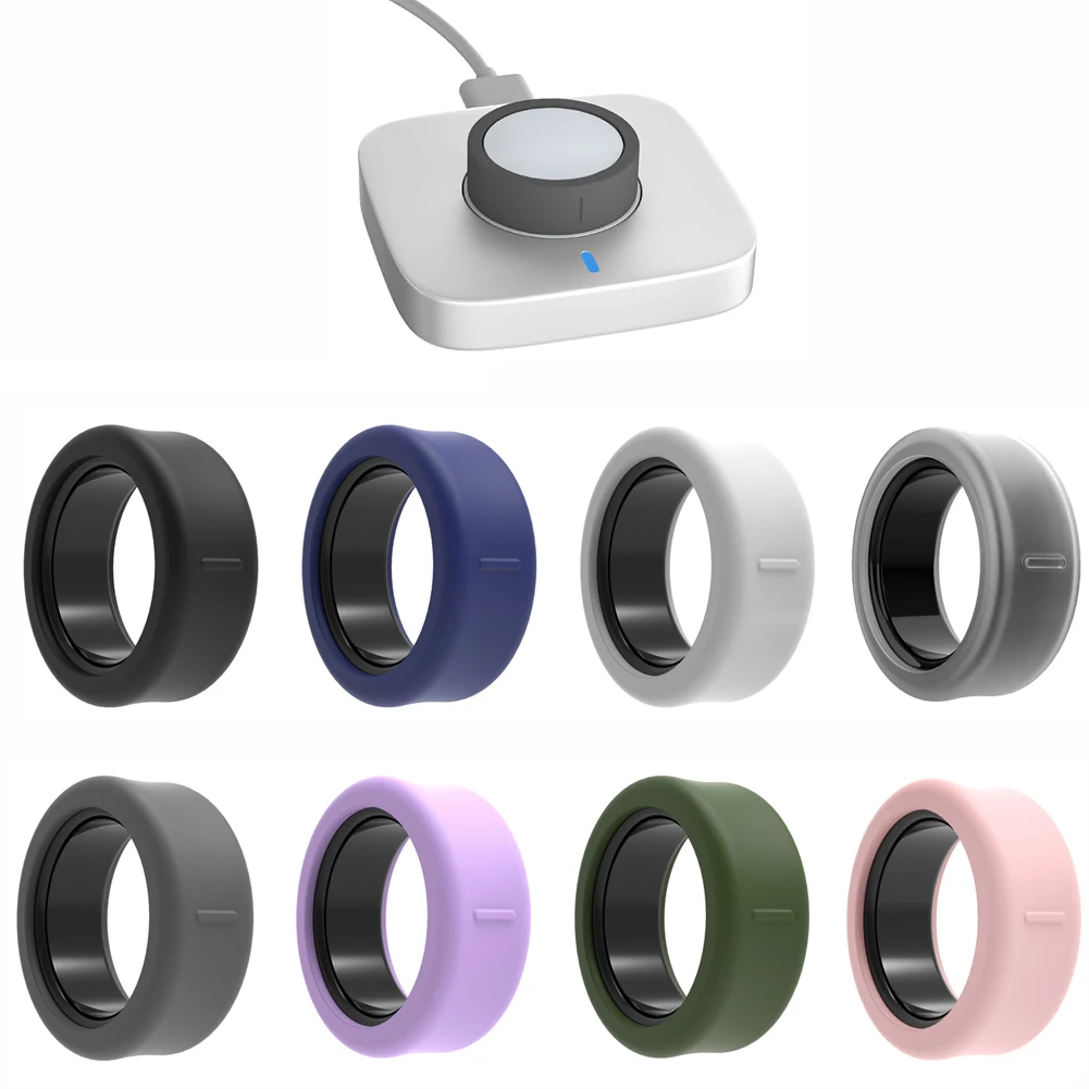 Silicone Smart-Ring Protective Case For Oura Ring 5 Ring Case Elastic Anti-Scratch Silicone Cover Accessories Sweat-resistant