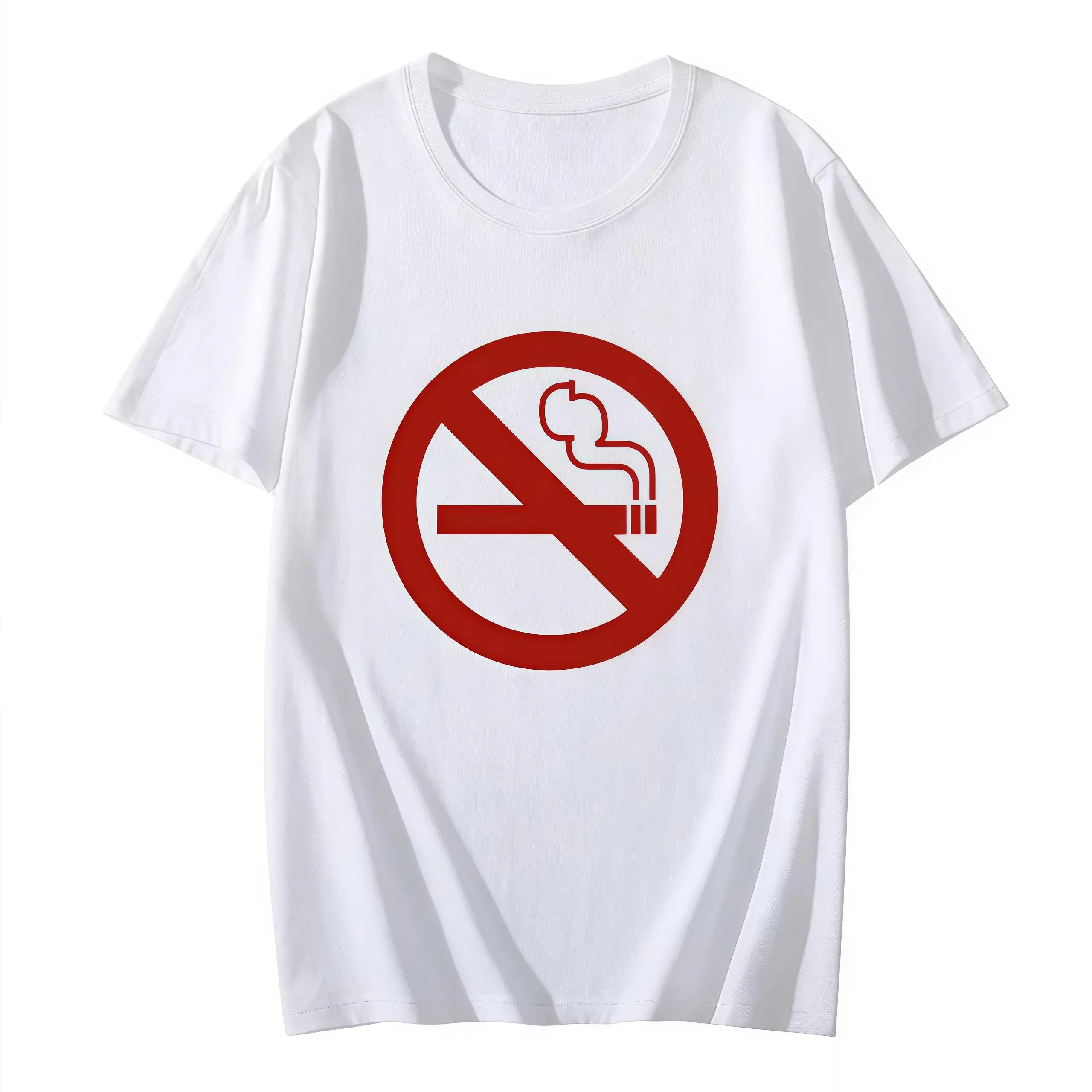 

Trendy No Smoking T-shirt for Men Women Funny Slogan Tee Health Conscious Graphic Top