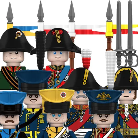 Medieval Military Napoleonic War Series Building Blocks Castle Ukraine Knights Generals Marshals Dukes Weapons Bricks Toys Gifts