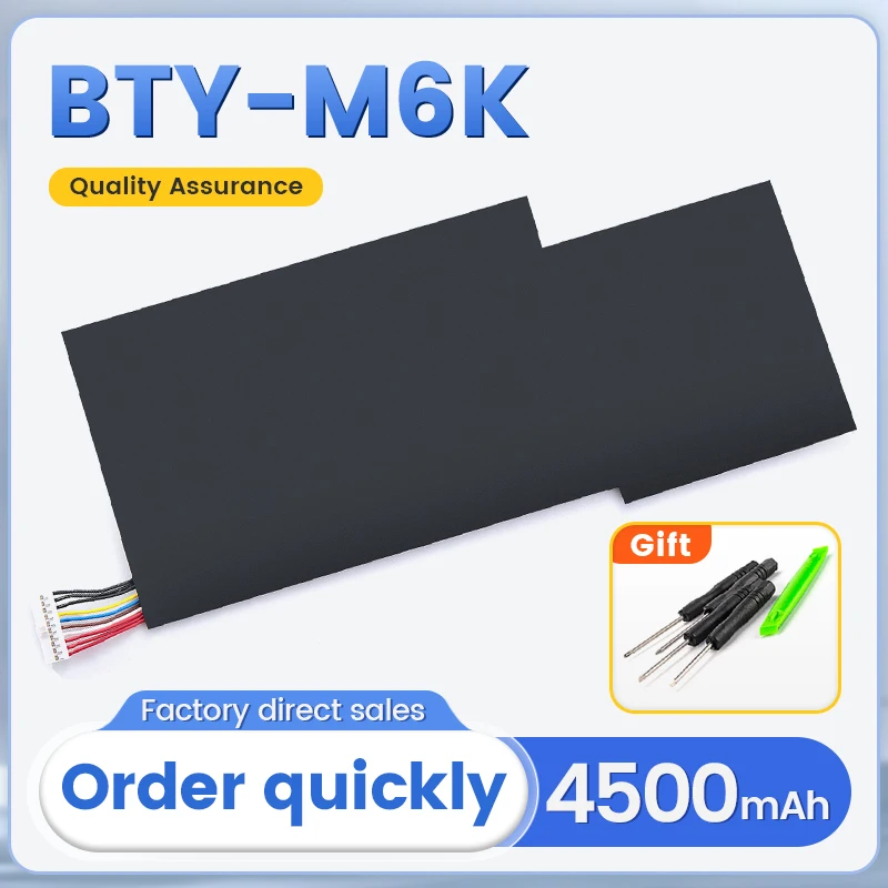 SOMI BTY-M6K Laptop Battery for MSI MS-16K3 MS-17B4 MS-16R2 GF63 Thin 8RD 8RC GF75 Thin 3RD 8RC 9SC GF65 Thin 9SE/SX 10SDR 11.4V