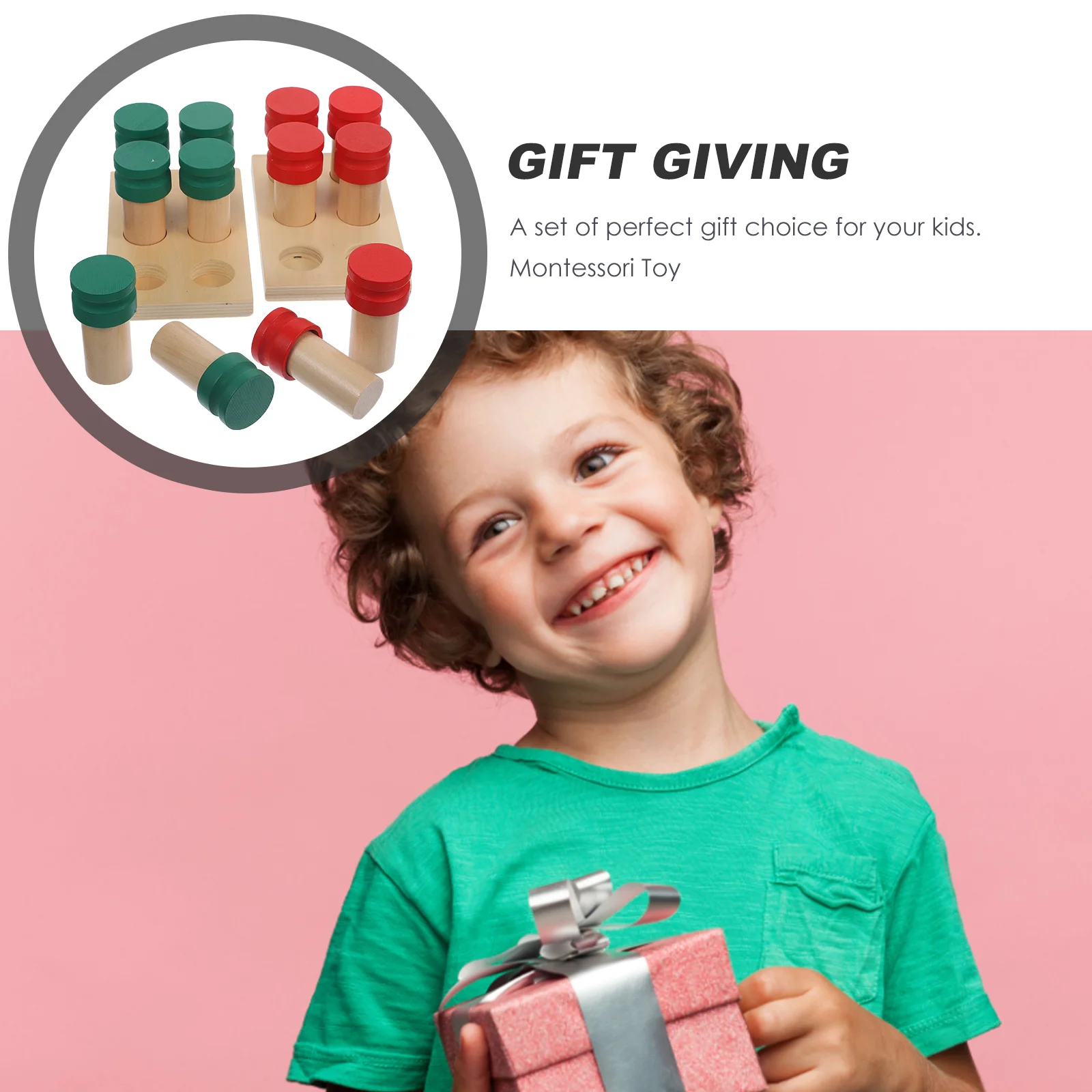 

1Set Montessori Smell Bottle Educational Sensory Box for Kids Preschool Motor Skills Cognitive Development Learning Wooden