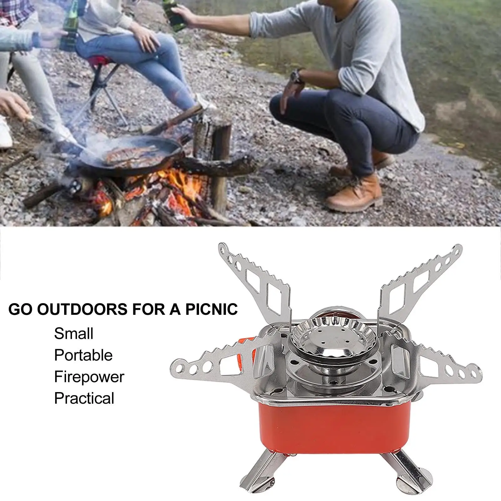 Portable Folding Gas Stove - Compact Energy-Efficient Outdoor Cooking Stove for fishing and Camping