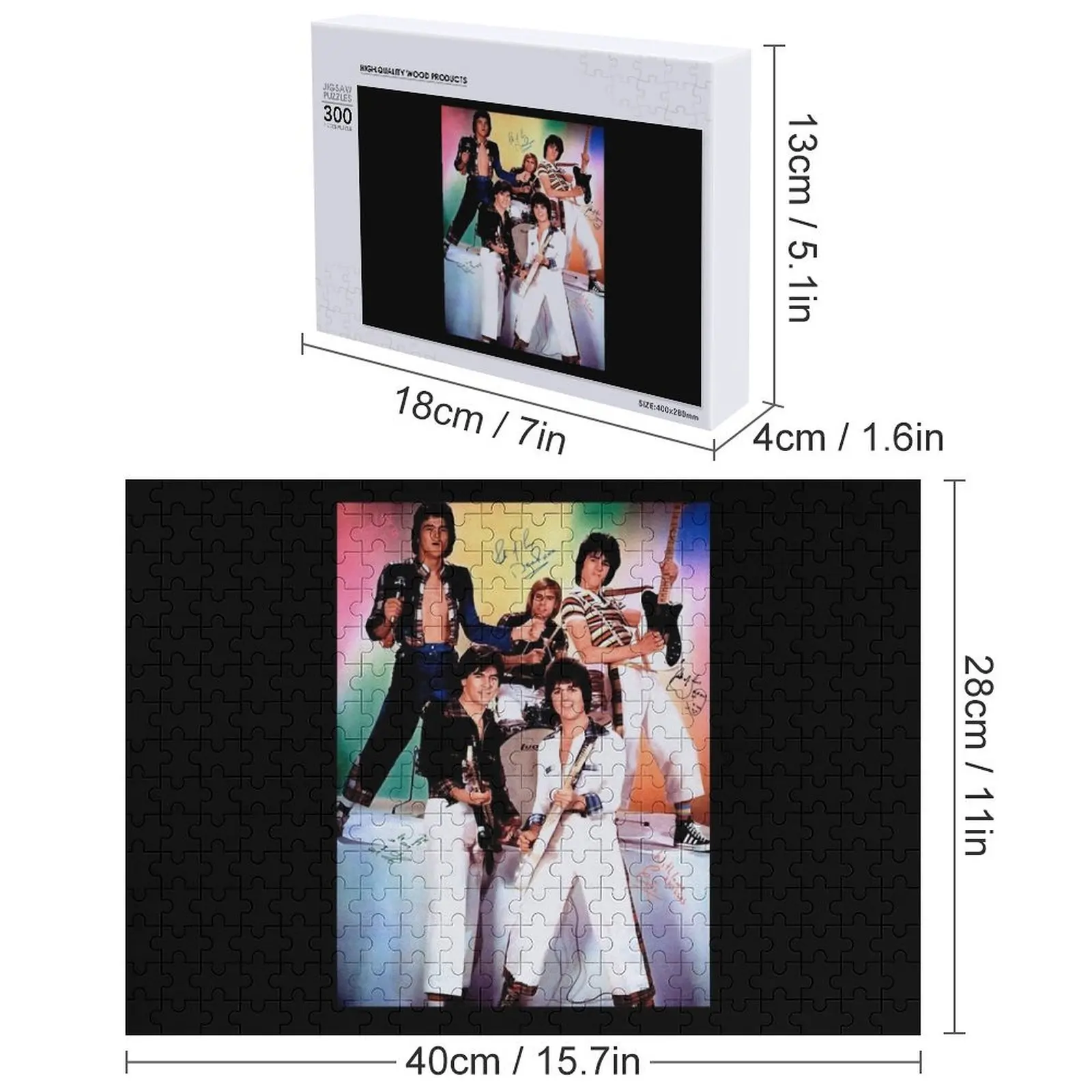 Mais então incrível banda bay city rollers música rock incrível para fãs de música quebra-cabeça de madeira personalizado