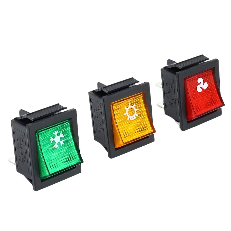 5PiecesKCD4Rocker Switch16AHigh Current Four-Leg Two-Position Rocker Switch31*25mmPower Switch Red Green Yellow