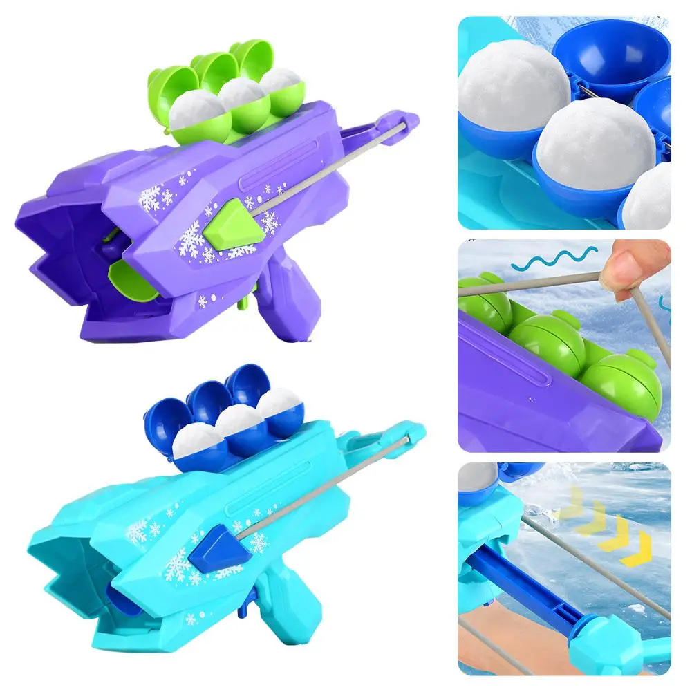 Schneeballpistole für den Außenbereich, Schneeklammerwerfer, Schneeballspielzeug, Schneeballpistole, Kinderspielzeug
