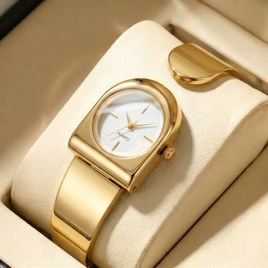 1Pcs Women's White Dial Alloy Strap Vintage Fashion Classic Fashion Details Quartz Watch For Business Party Holiday