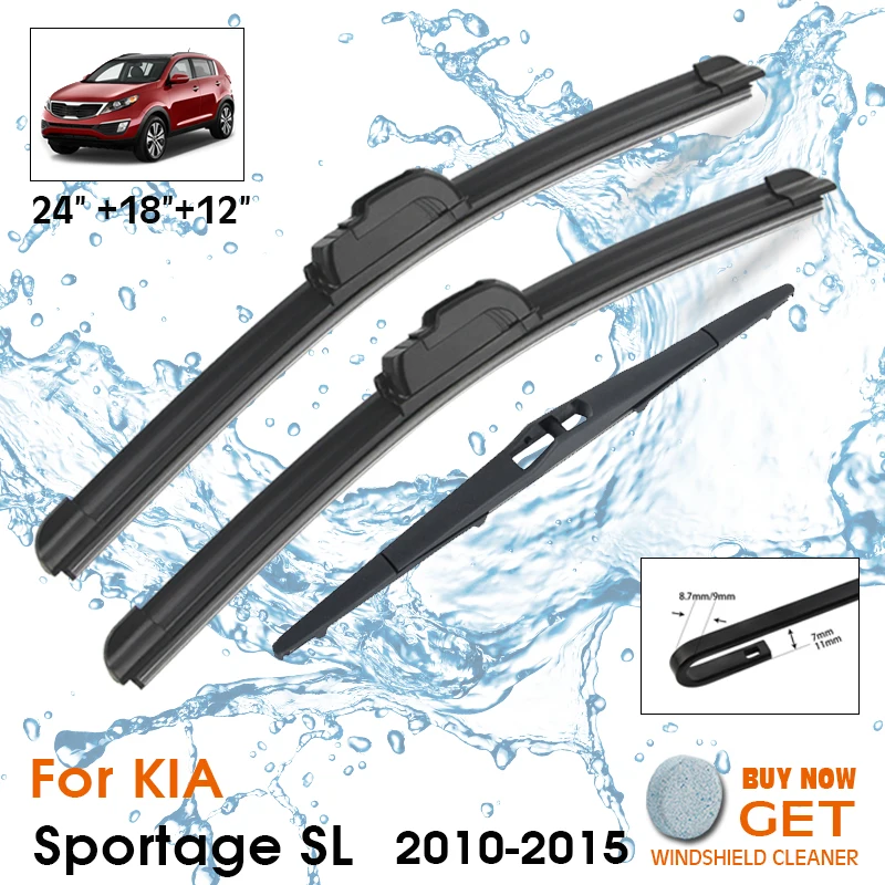 KOSOO For KIA Sportage SL 2010 - 2015 Windshield Windscreen Window Brushes 24\