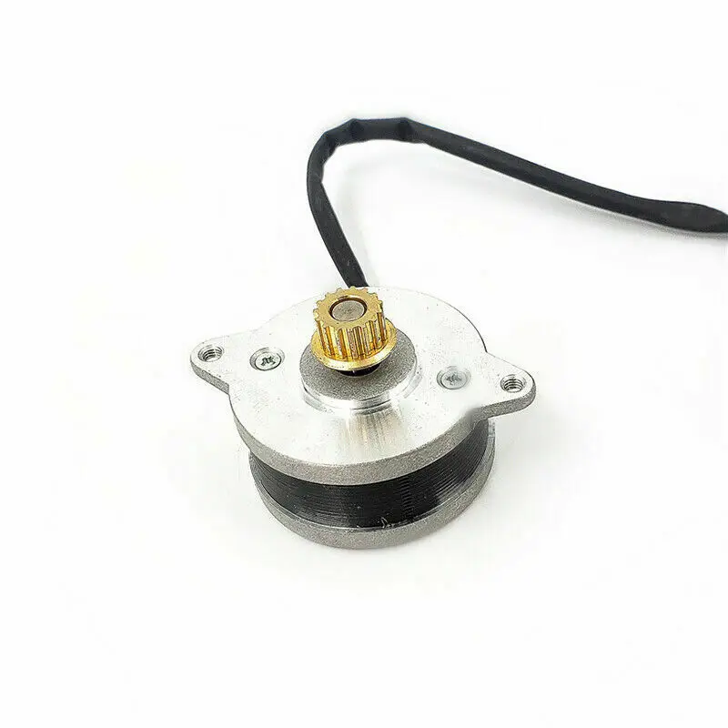 Micro YK36H17HM Round Stepper Motor 2-Phase 4-Wire 0.9 Deg 9 Ohms 36MM Stepping Motor with Copper Pulley for Monitoring Pan Tilt