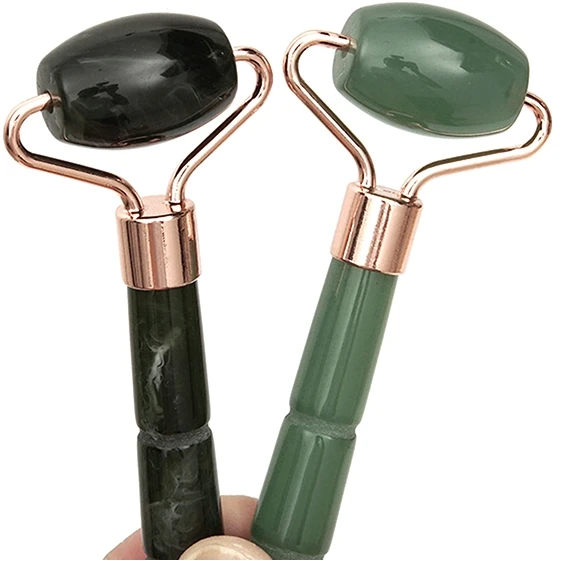 

Массажный валик для лица с одной головкой Gua Sha Jade, подтяжка лица, инструмент для ухода за кожей