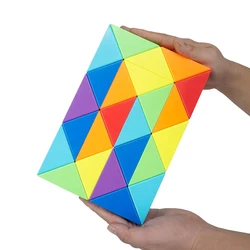 Rainbow Folding Magic Snake Cube Twist Puzzle Fidget Toys For Kids Adults Educational Montessori Game Brain Teaser Rompecabezas