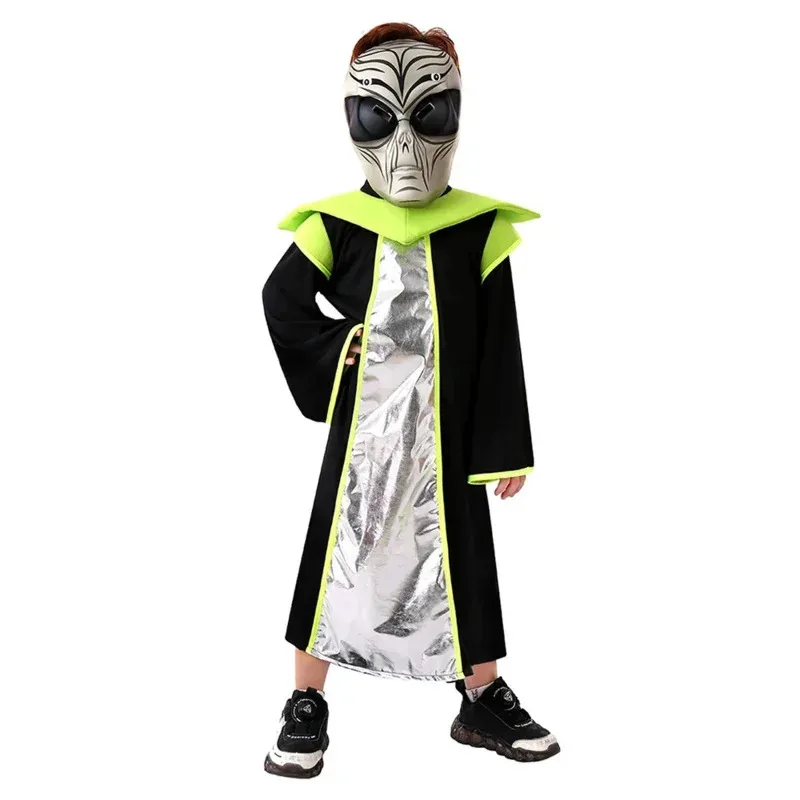Kids E.T. Halloween Costume With Alien Mask UFO Spaceman Fancy Dress Costume Space Alien Costume for Child
