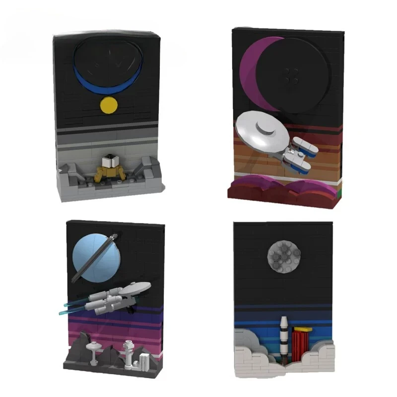 

Apollo Ascension V2 Design Space Movie Series Tales Space Age Postcard Building Blocks Model Kid Puzzle Toy Fans Collection Gift