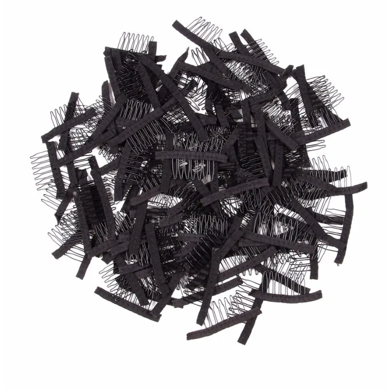 Stainless Steel Wig Combs For Wig Caps 10Pcs/Lot Wig Clips For Hair Extensions Best Clips For Wigs 7 Theeth