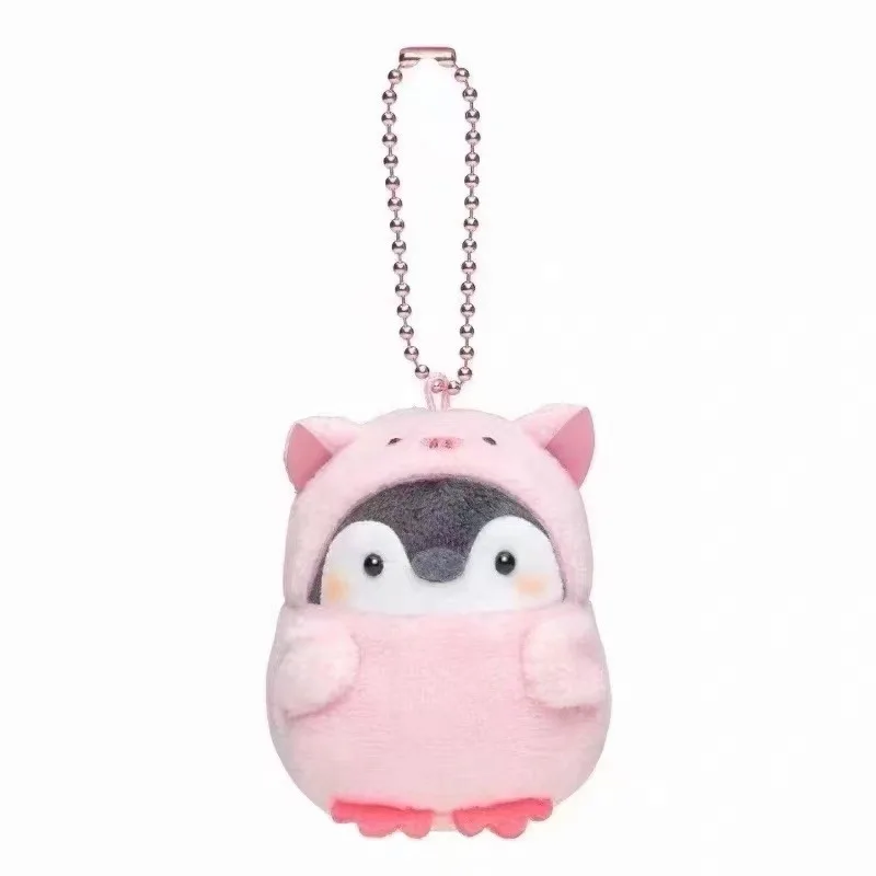 Schattige Koi Headset Gelukskat Klein Dier Cross Dressing Pinguïn Pluche Pop Hanger Cartoon Tas Hanger Schattig