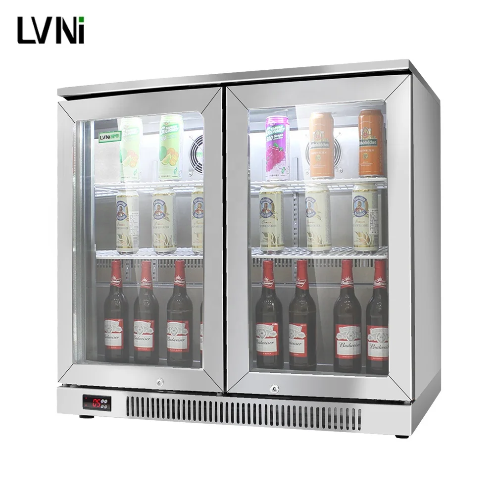 Single Temperature Horizontal Back Bar Fridge Air Cooled Bottle Cooler Showcase Refrigeration Equipment Freezer for Club