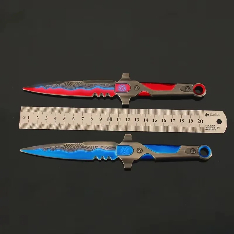 발로란트 무기 VCT LOCK // in Misericordia 야광 나이프 게임 주변기기, 21cm 금속 사무라이 소드 모델 장식품, 선물 장난감