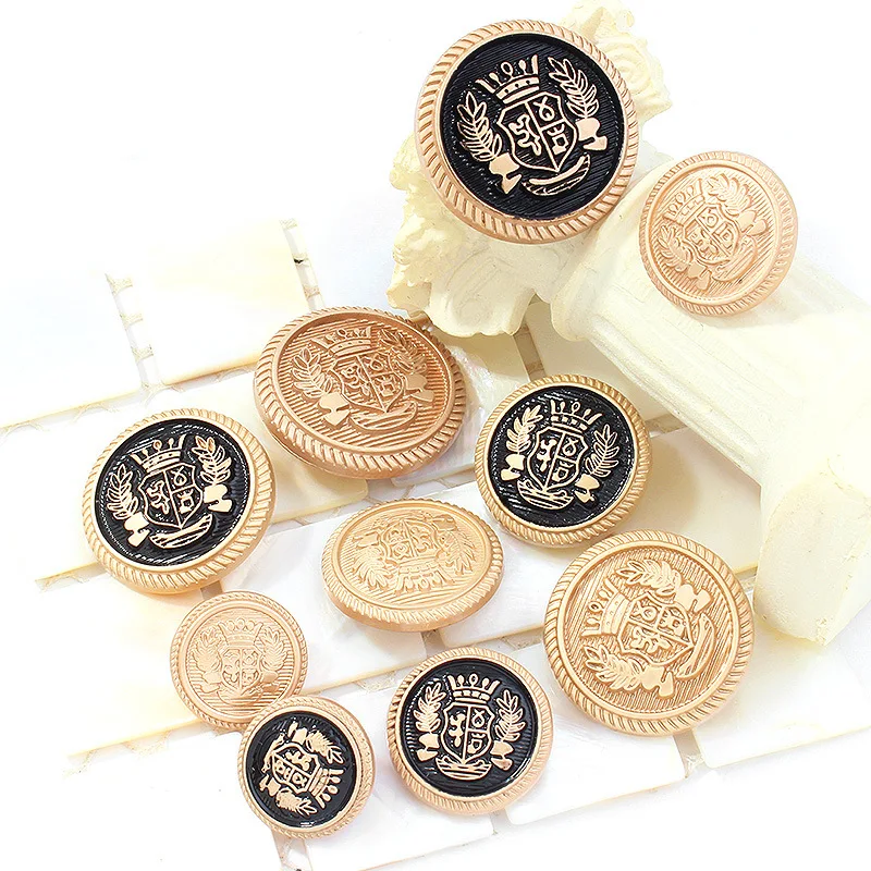 10PCS Of Metal Button Coat Suit Top Skirt Knitwear Round Large Beautiful Decorative Buttons