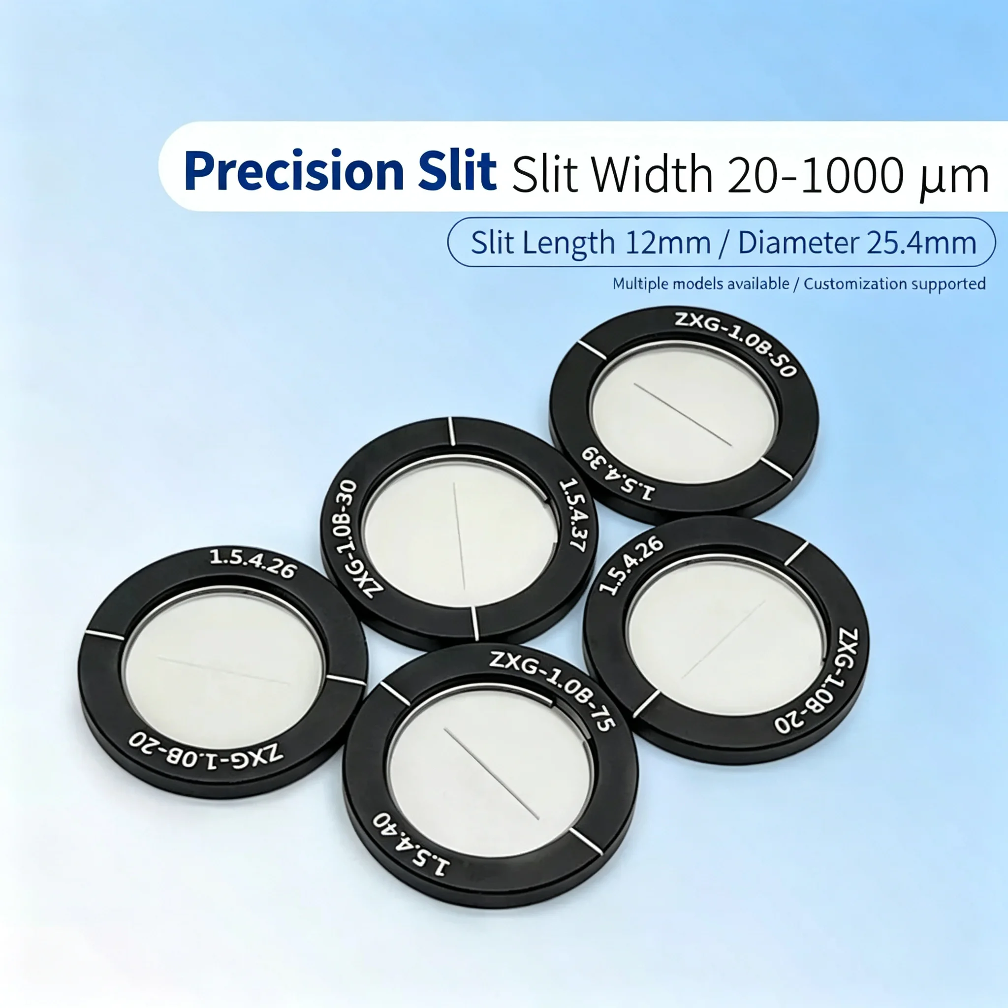 Precision Optical Slit 20‑200μm Adjustable Width 12mm Length Space Filter Component for Optics Lab Experiment System