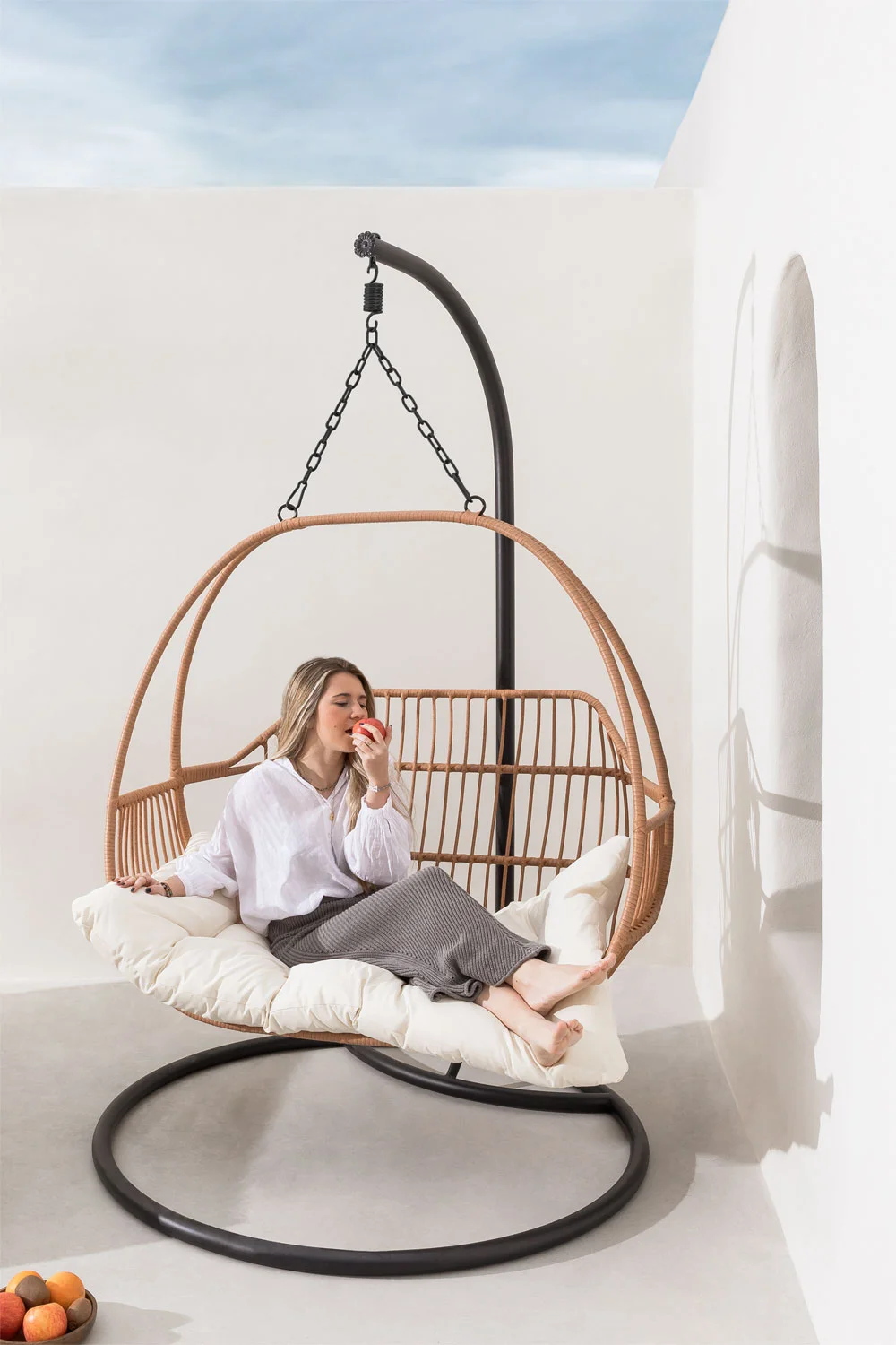 Outdoor Double Rattan Swing Pa - Outdoor Furniture Rattan ulasan dan harga