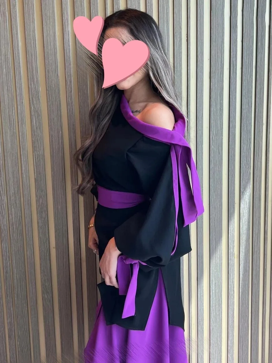 

XIXI CustomDresses Vintage Sweet Sexy Black Purple Ribbon Mermaid Customize Formal Occasion Prom Dress Evening Party Gowns