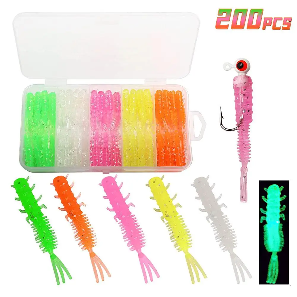 

200Pcs 4cm0.5g Artificial Fishing Baits Lifelike Lure Bait Fishing Gear With Tackle Box For Fishing Lover