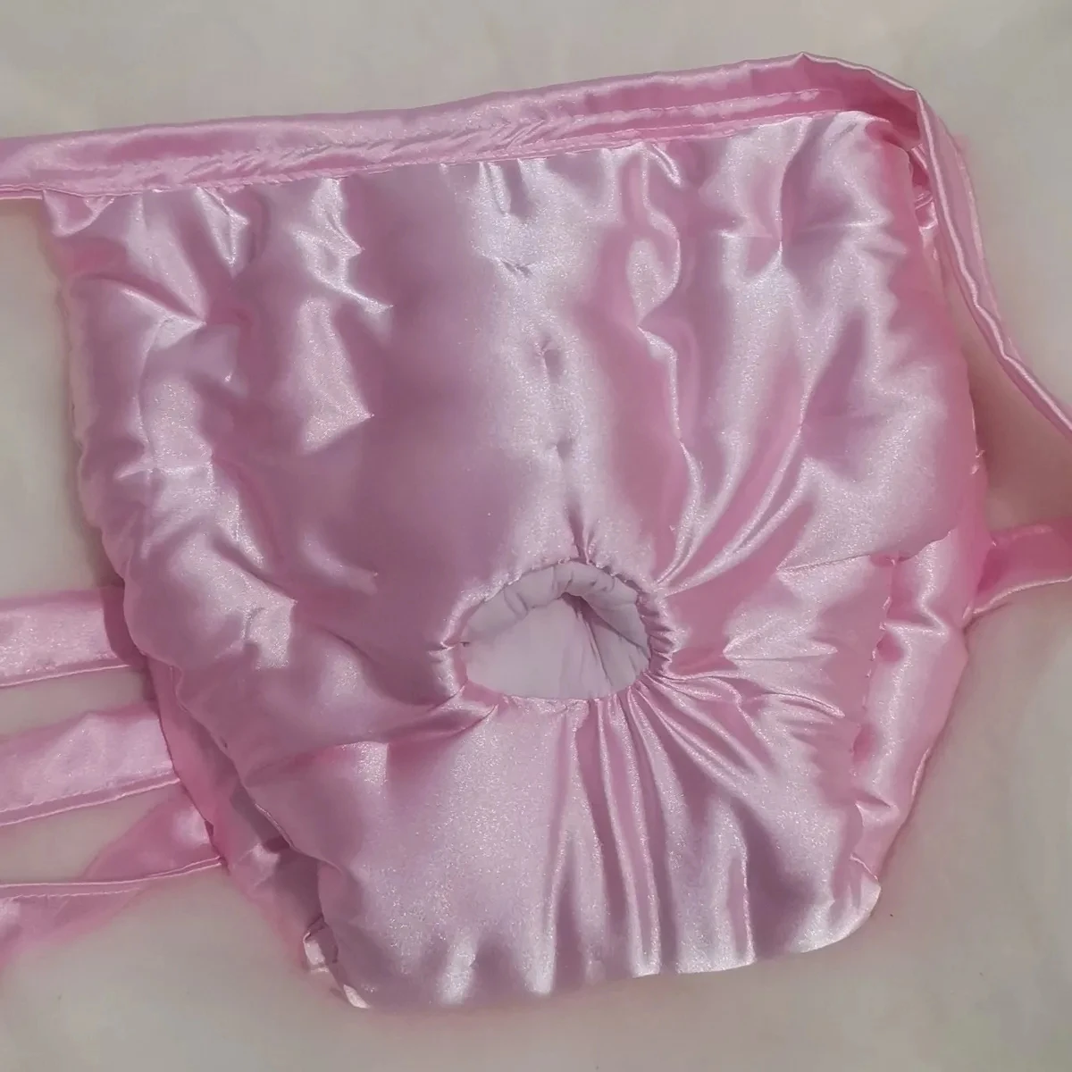 Man's Handmake Silky Touch Bondage T-Briefs Cotton Blended With Holes  (size puffy big)