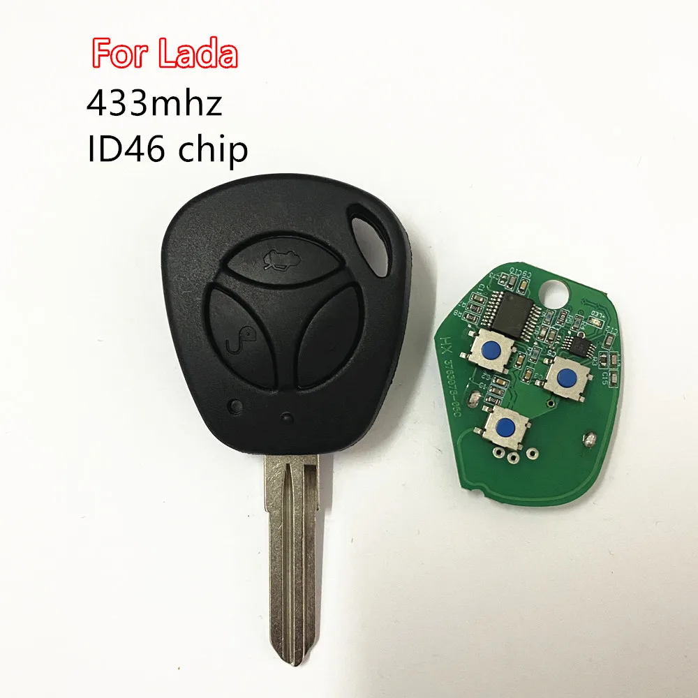 

433MHz Remote Car Key 3 Buttons ID46 PCF7941 for Lada Granta Priora X-Ray All Models