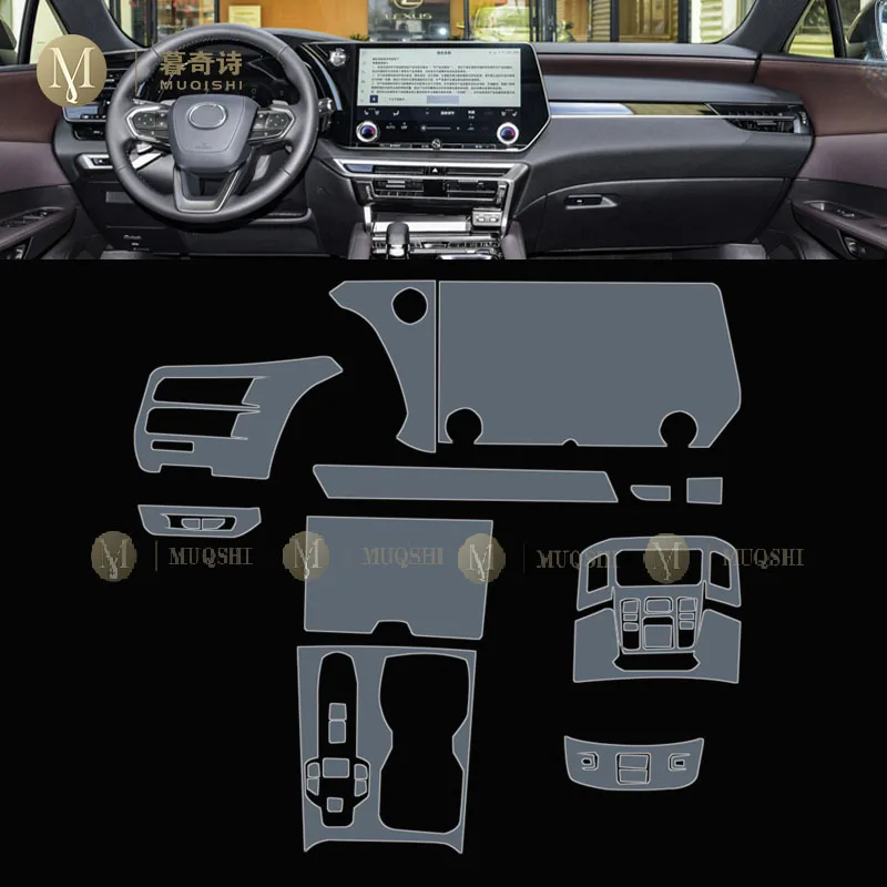 For Lexus RX 350 450 500 2023 Car Interior Film Dashboard piano board Shift center console Anti-scratch transparent TPU PPF Film