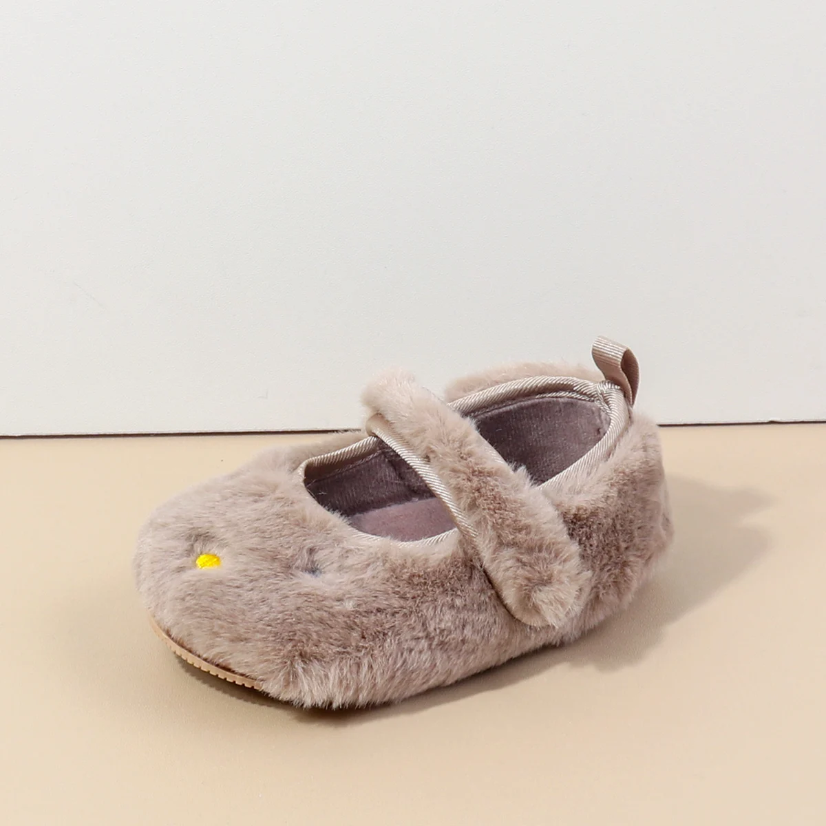 الخريف الشتاء الطفل الأميرة رقيق تصميم الفراء اصطف حذاء طفل لتعلم المشي المضادة للانزلاق غير زلق باطن المطاط الناعمة