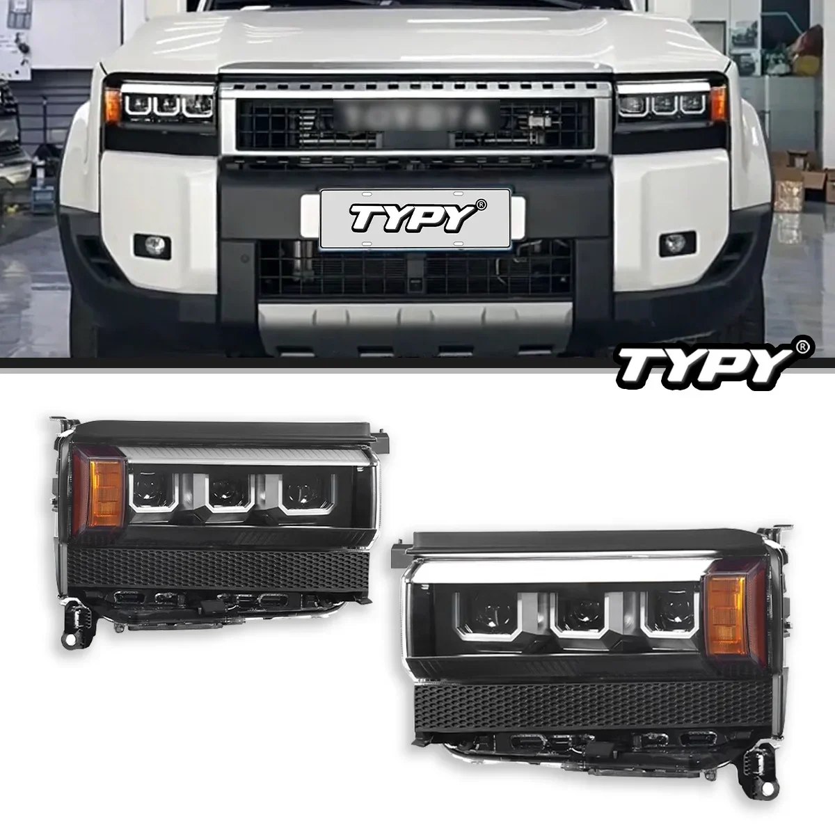 

Автомобильные фары TYPY для Toyota Prado LC250 TX, светодиодные фары для проектора, дневные ходовые огни, автомобильные аксессуары 2024-2025